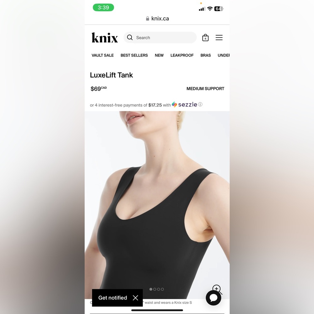 Knix Luxlift Tank - NEW